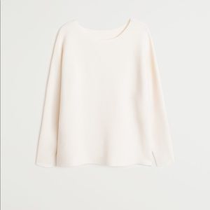 Mango ribbed sweater white
